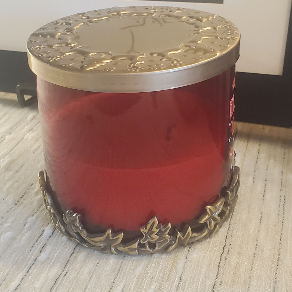 Candle Tray/Topper with Gold Leaf  Design